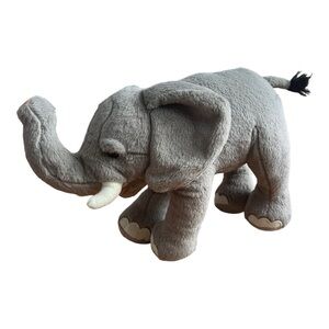 National Geographic Elephant Stuffed Animal Plush Trunk Up‎